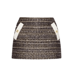 발렌티노 여자 트위드 파티 미니 스커트