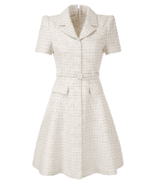 BAU BY BRIDE AND YOU 트위드 반팔 원피스