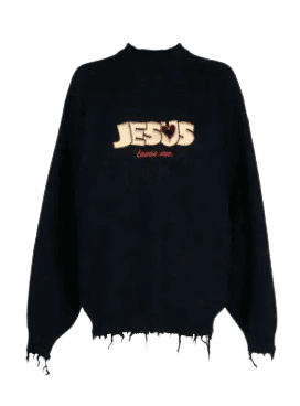 지저스 러브스 유 디스트로이드 스웨터