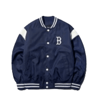 나일론 베이직 어깨배색 바시티자켓 보스턴 레드삭스