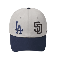 베이직 듀얼로고 언스트럭쳐 볼캡 LA SD