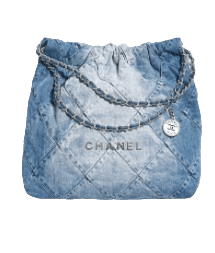 22 Washed Denim & Silver-Tone Metal