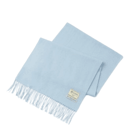 cashmere wool blended muffler baby blue