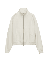 HIGH NECK CUT OUT ZIP-UP