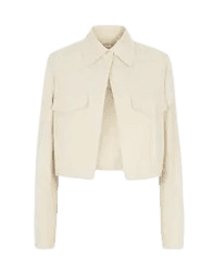 FENDI 블루종 크림 개버딘 재킷