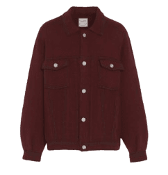 캐시미어와 면 오버사이즈 데님 재킷