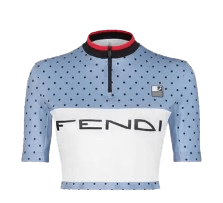 Light blue polka dot Lycra® top