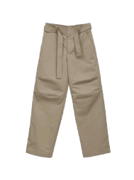 GREIGE COTTON WORKER PANTS (SEPIA GREY)