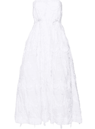 Bow-detail strapless gown