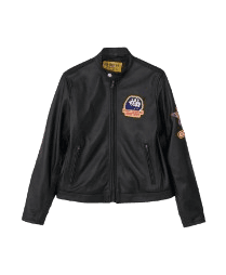 CAFE RACER Patch lamb leather single rider jacket