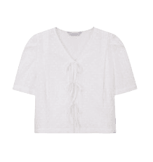 Punching Lace Short Sleeve Top SW4MB778-03