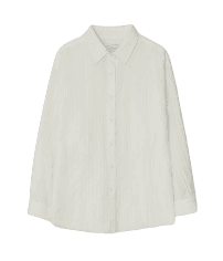 MOIA sheer stripe shirt (ivory)